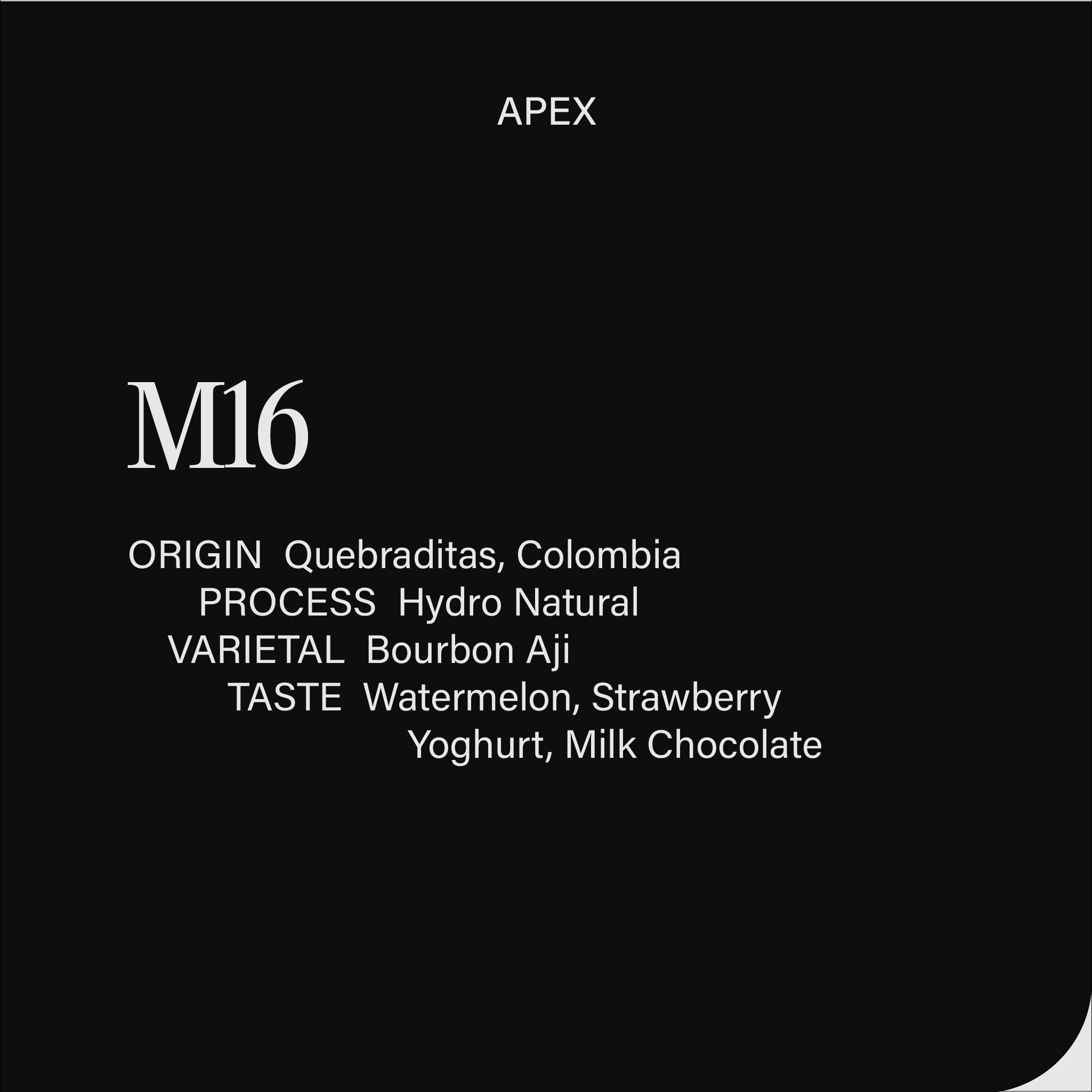 M16 - Hydro Natural Bourbon Aji